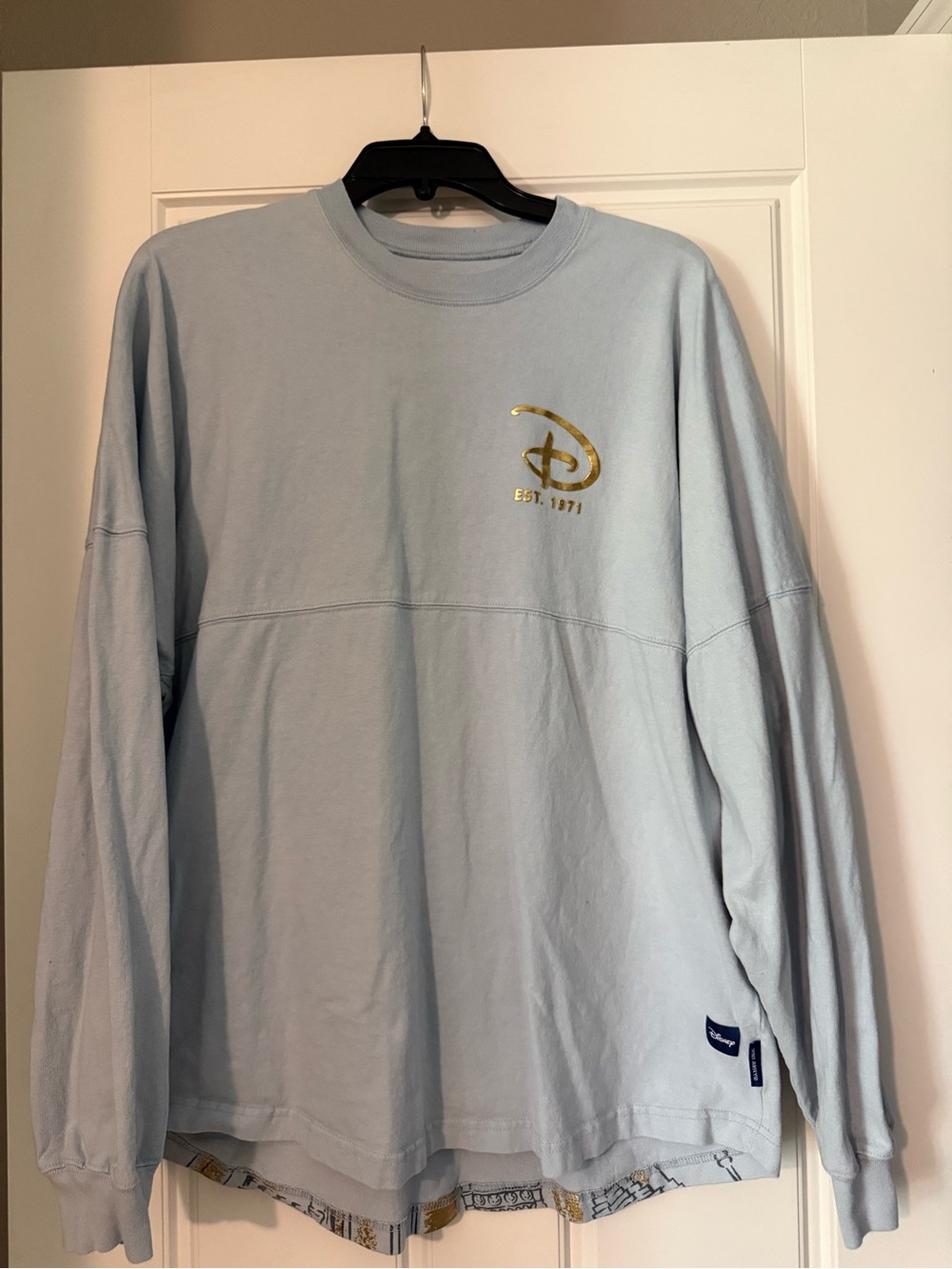 Disney Gold Logo Light Blue spirit jersey